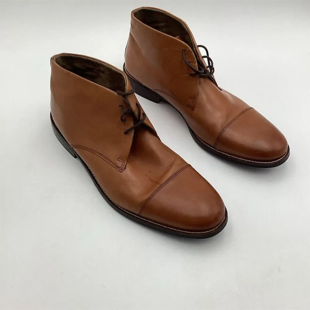 Stafford Men's‎ Chukka Ankle Boots Brown Leather Size 11M